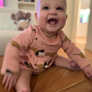 Infant Weiner Dog Dress mini Rodini style